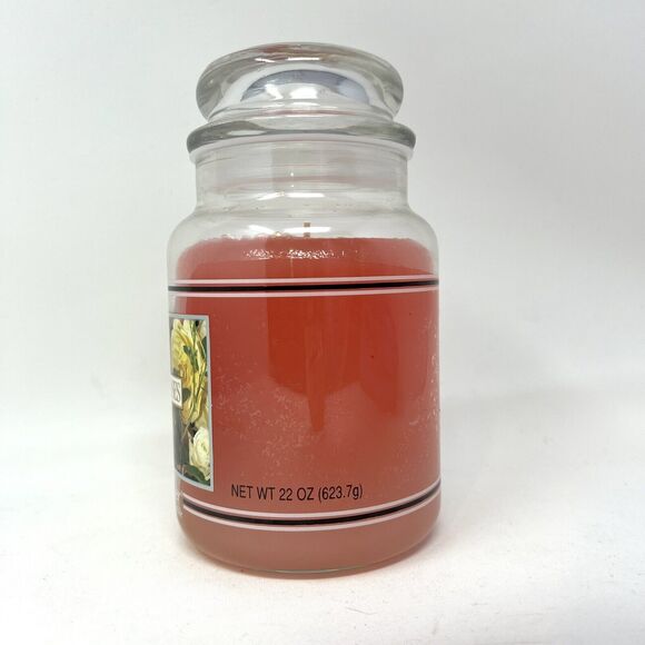 New Yankee Candle Fresh Cut Roses Scented, 22oz Single Wick Candle Large Jar - Picture 4 of 6